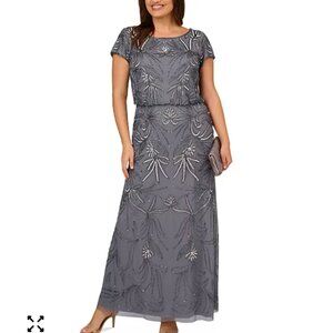 Adrianna Papell Plus Size Blouson Sequin Gown
